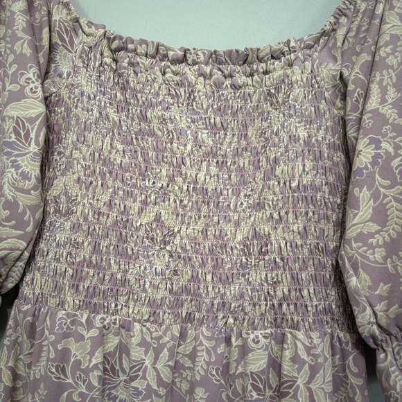 Wayf Pink Puff Sleeve Midi Sundress - Picture 3 of 5